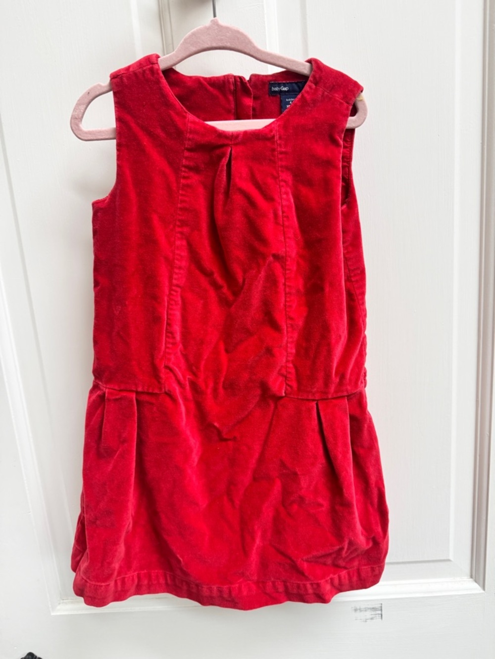 Baby GAP Girls 4 Red Velvet Holiday Christmas Valentine’s Day Sleeveless Dress